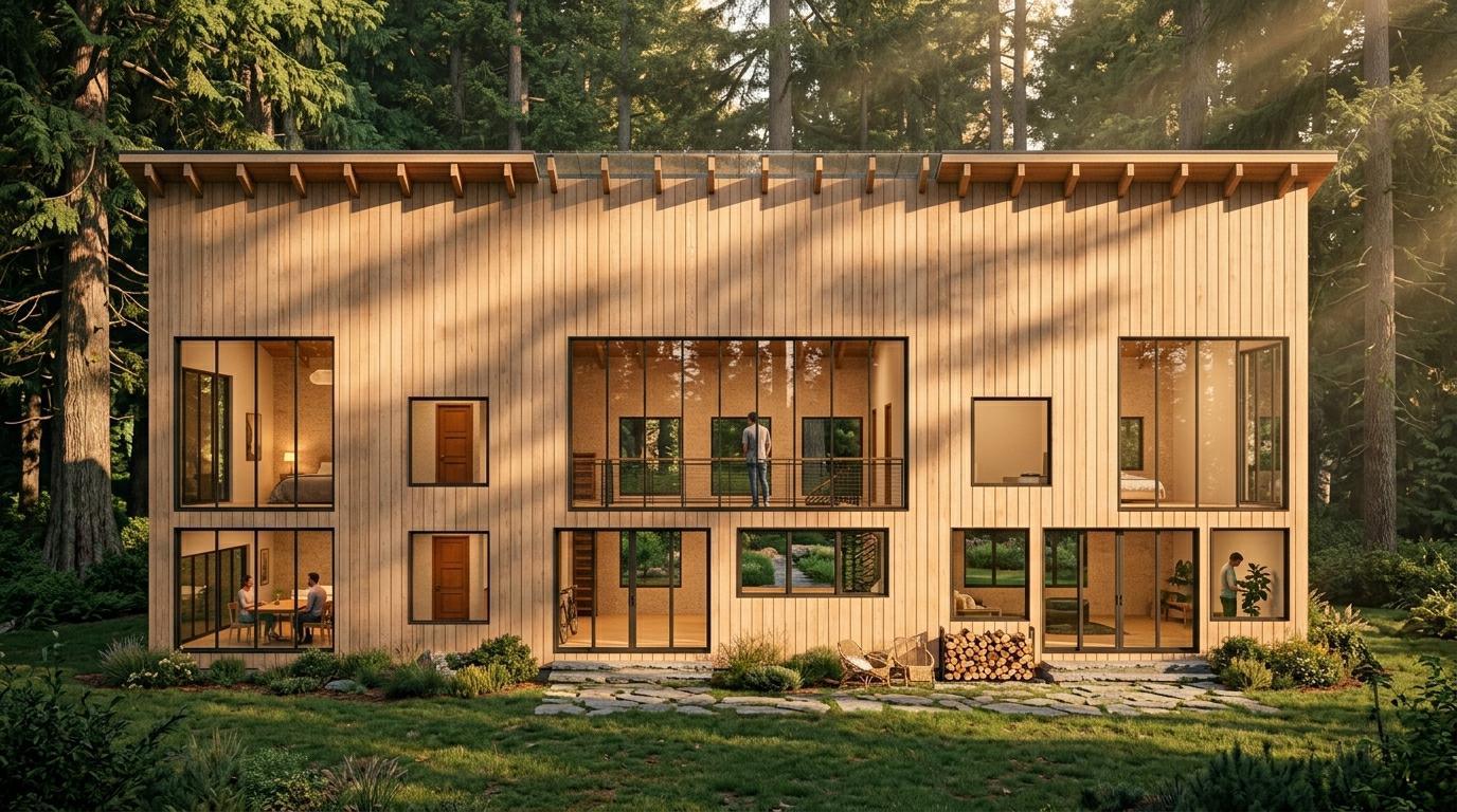 Mass timber exterior shell design, Lighthouse Home Remodel, Coos Bay Oregon Mass timber exterior shell design, Lighthouse Home Remodel, Coos Bay Oregon
